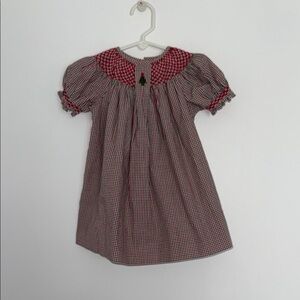 Vintage Christmas Red, Green and White Checkered Dress